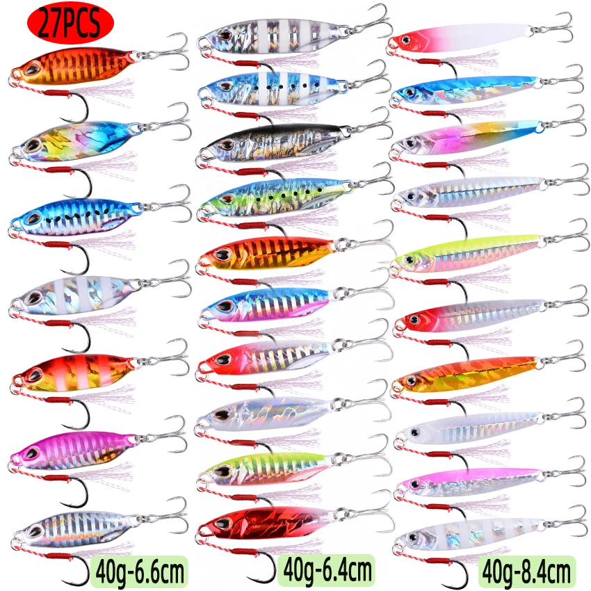 Fishing Lure Spoon - 27 шт. смешанные металлические приманки, набор