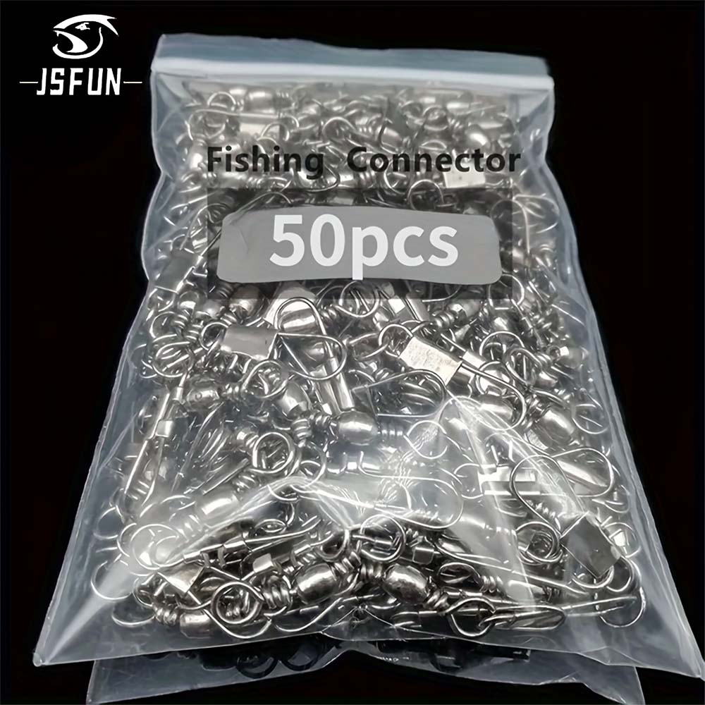 Fishing Lure Accessories - JSFUN 50 шт., рыболовный соединитель, вертлюги,