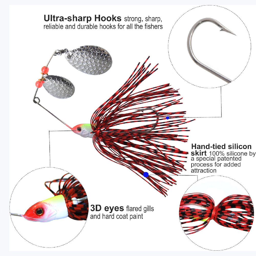 6 шт., спиннербейт, рыболовные – обзор и цена Fishing Lure Buzzbait