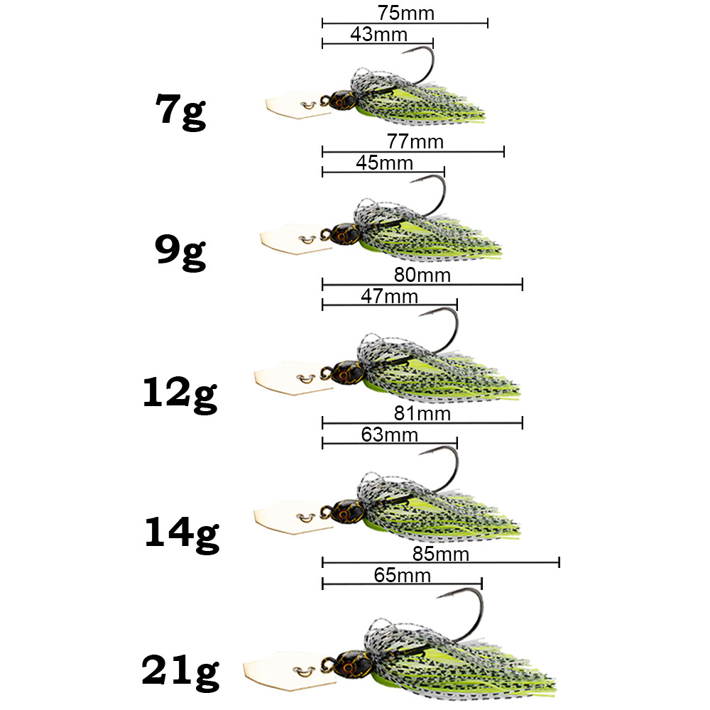 2 шт. спиннербейтов 7г/9г/12г/ – обзор и цена Fishing Lure Blade Bait